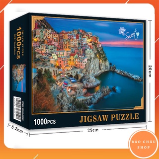 Bộ ghép tranh xếp hình 1000 miếng Jigsaw Puzzle (kích thước tranh 70*50cm) chủ đề phong cảnh bản thú vị cao cấp