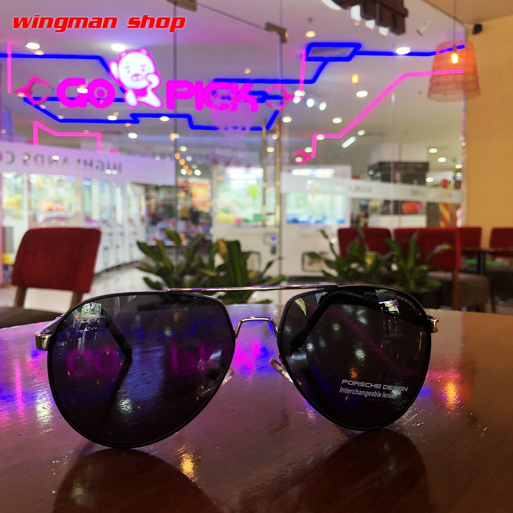 Kính mát nam P8281 mắt Polarized cao cấp chống xước chống vỡ , full hộp , khăn , thẻ , bảo hành 12 tháng