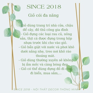 Giỏ cói cắm hoa trang trí