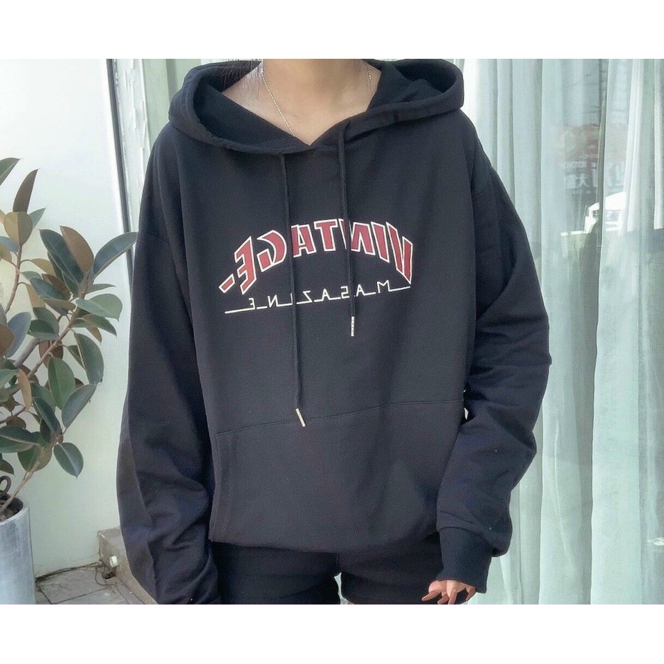 Áo Hoodie Nữ Fom Rộng _ Unisex Kèm Mũ Thời Trang