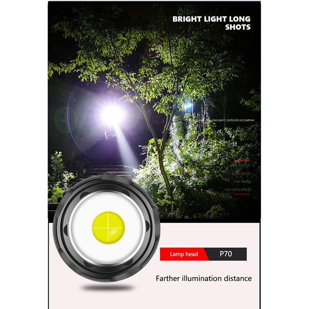 Đèn Pin LED Xhp70 Siêu Sáng Tiện Dụng Cho Các Hoạt Động Ngoài Trời
