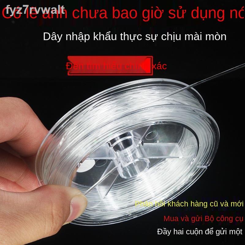 (HÀNG HOT)Nhập khẩu pha lê trong suốt đàn hồi dây chuyền hạt ngọc hồng lựu chịu mài mòn vòng tay mã não chuỗi