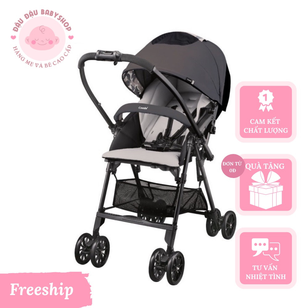 Xe đẩy Combi NEYO Nhật Bản màu đỏ/xanh/ghi - xe đẩy trẻ em cao cấp, xe đẩy chống gù combi