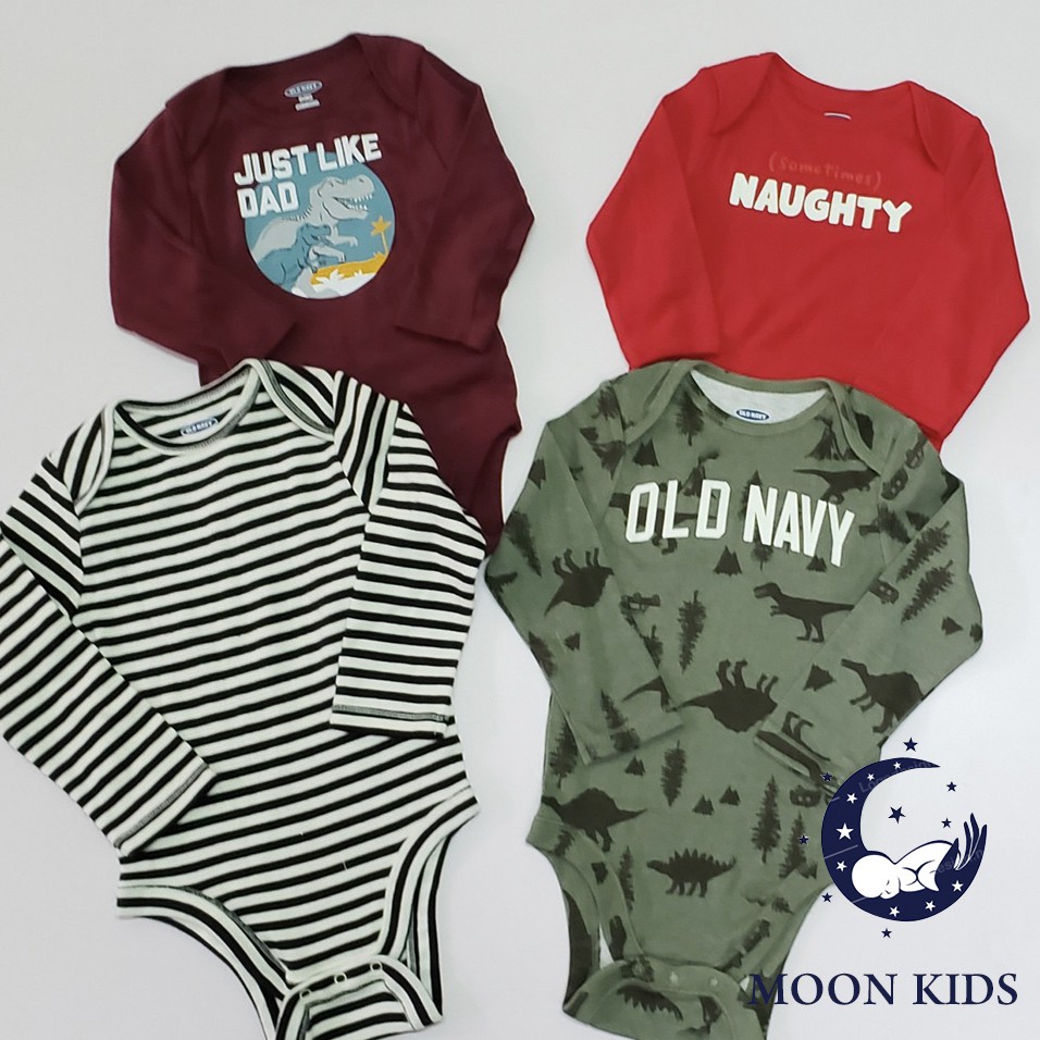 Bodysuit tay dài Old Navy ♥️SIÊU RẺ♥️ xuất xịn cho bé trai bé gái 3-24M (giao ngẫu nhiên)