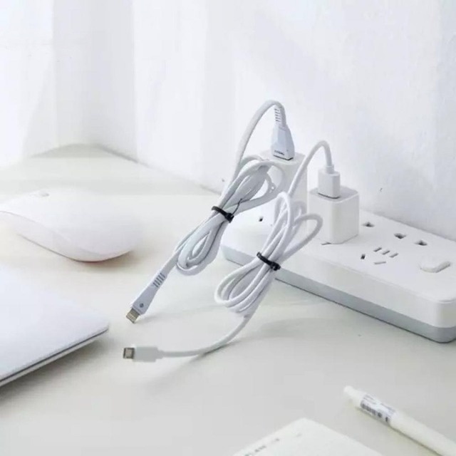 Bộ 100 Dây Buộc Dây Cáp Nylon Co Giãn Nhiều Màu Sắc Có Thể Điều Chỉnh