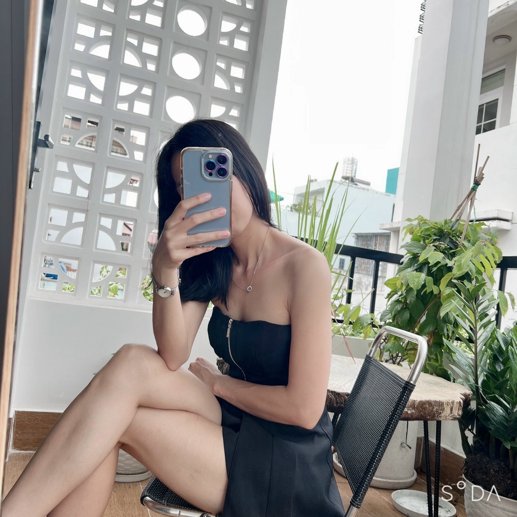 [Ảnh thật] Set quần short áo ống form dài dây kéo sang xịn