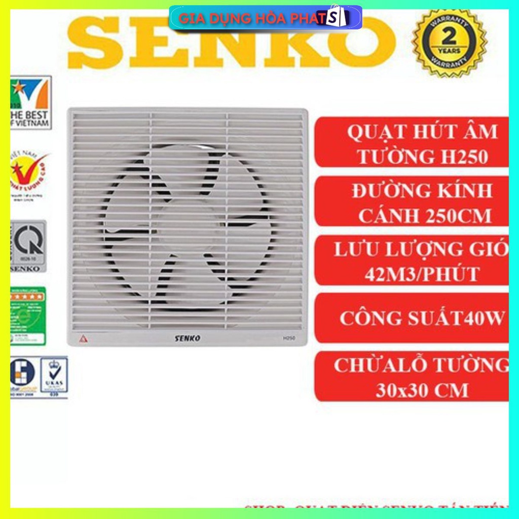 Quạt hút tường - Quạt hút âm trần Senko H100, H150, H200, H250, HT150, HT200, HT250