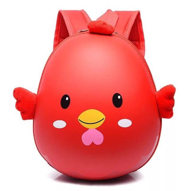 Balo mầm non cho bé, hình con vật, hình trứng gà, nhiều màu. Thích hợp cho cả bé trai và bé gái.