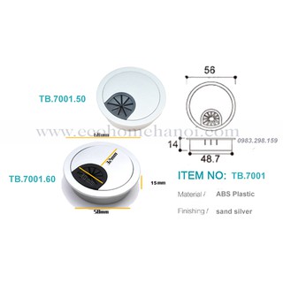 Nắp luồn dây điện tròn nhựa ABS bàn làm việc TB7001
