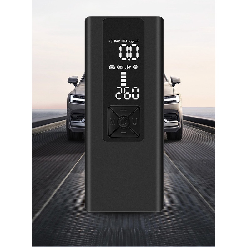 Bơm Ô Tô Sạc Pin Đồng Hồ Điện Tử Nhỏ Gọn, Tiện Lợi