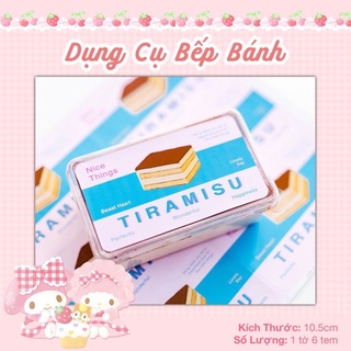 TEM DÁN HỘP BÁNH TIRAMISU PHONG CÁCH HÀN QUỐC