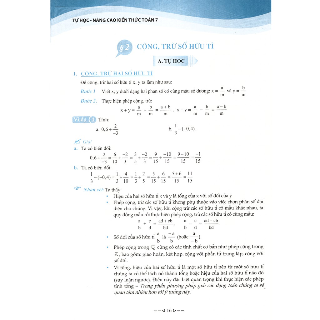 Sách: Tự học - Nâng cao Kiến Thức Toán Lớp 7 (Tái Bản)