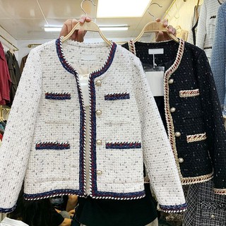 (SẴN) Áo dạ tweed viền nổi