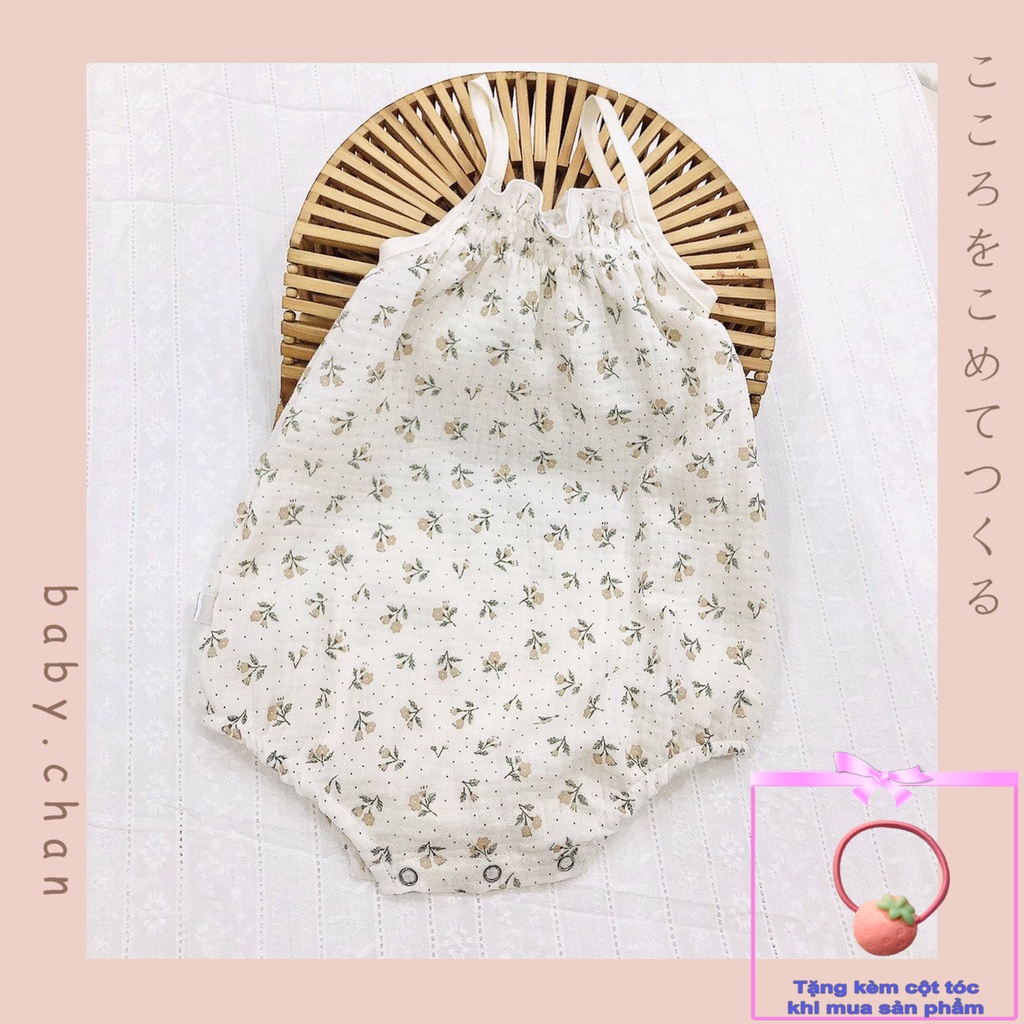 Bodysuit 2 dây cho bé, áo liền quần dài tay bé gái, bodysuit 2 dây cho bé gái sơ sinh,6 tháng, 1 tuổi