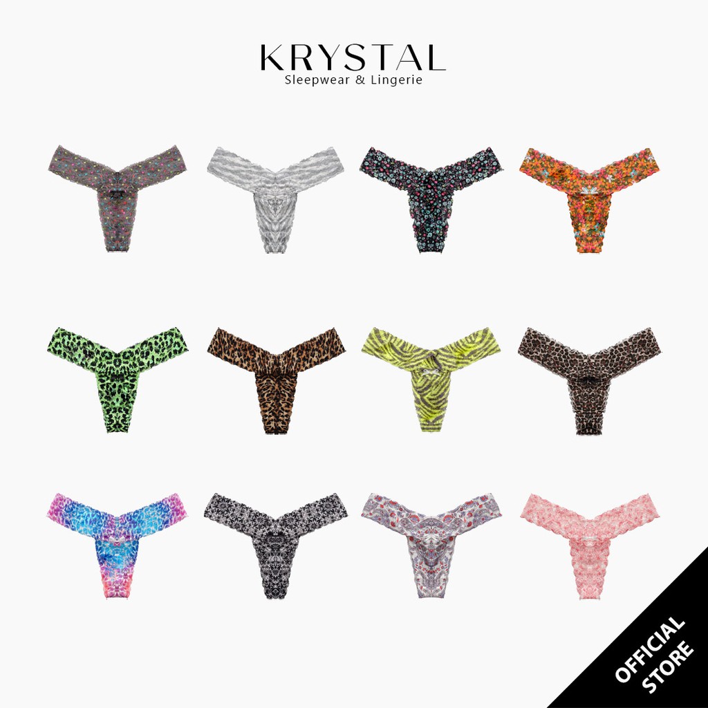 Quần lót ren lọt khe chữ T sexy gợi cảm màu trơn KRYSTAL KQT01 | BigBuy360 - bigbuy360.vn