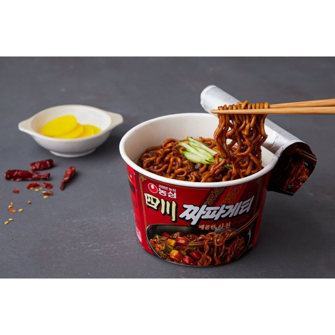 [NONGSHIM] MỲ CHAPAGETTI SACHUN CAY BÁT 115G - [농심] 사천짜파케티 큰사발 115G