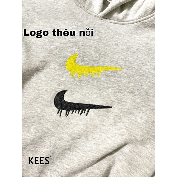 Áo Hoodie Nike Tick Thêu Sắc Nét 2 Logo Tan Chảy Vải Dày