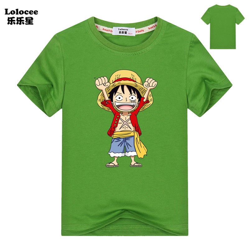 ONE PIECE Áo Thun Nam Ngắn Tay Cổ Tròn Thời Trang