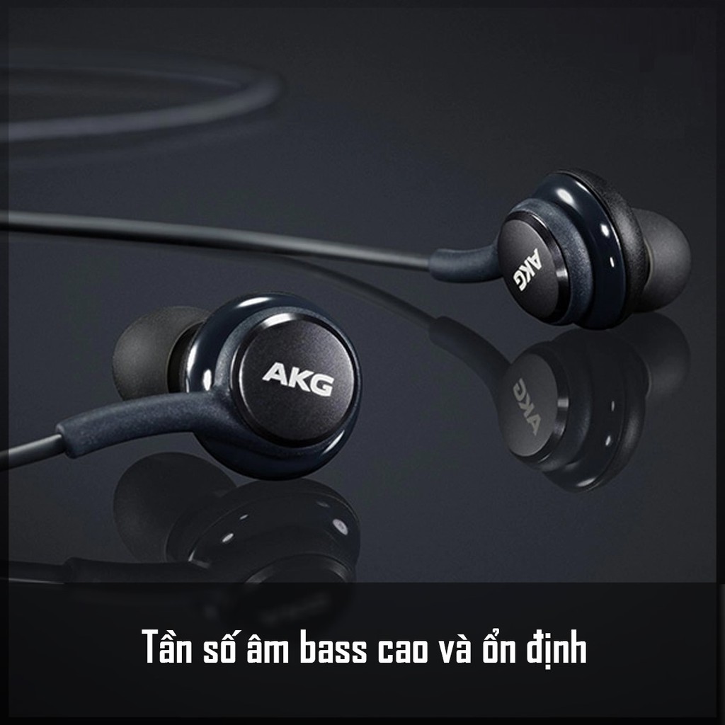 Tai nghe EARPHONE AKG S10+, tai nghe nhét tai có mic dây cáp bọc dù classic kèm 2 cặp núm phụ silicon