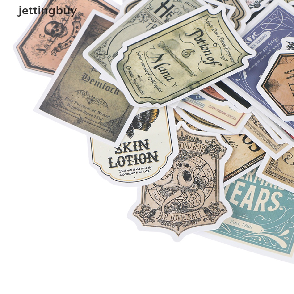 Set 50 miếng dán JETTING QDD hình hoạt hình trang trí vali/ đàn guitar/ laptop/ ván trượt