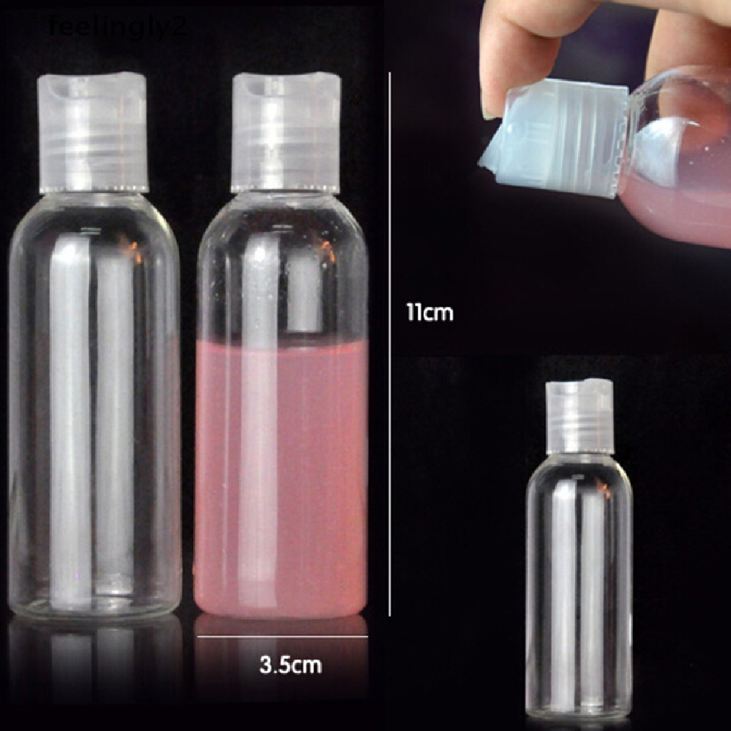 1 Set 6 Chai Nhựa Rỗng Đựng Mỹ Phẩm / Kem / Nước Hoa Dạng Xịt Tiện Dụng Khi Đi Du Lịch