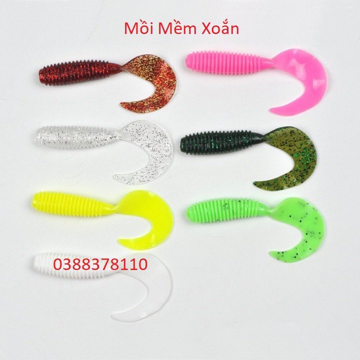 Mồi Giả Mềm Xoắn Cao Cấp Chuyên Dùng Câu Lure