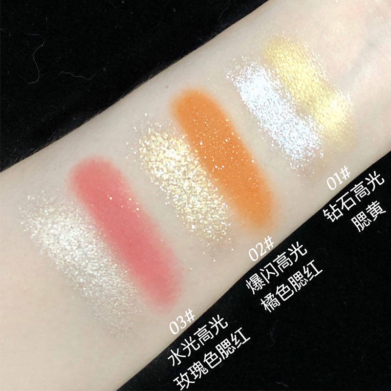 Super Sweet Girl Blush Highlight Makeup Palette Nude Makeup Natural Complexion Repair Two-In-One Orange Flash Pearlescent Nose Shadow