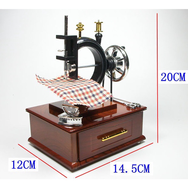 Hộp nhạc máy khâu lên dây cót, quà tặng cá tính