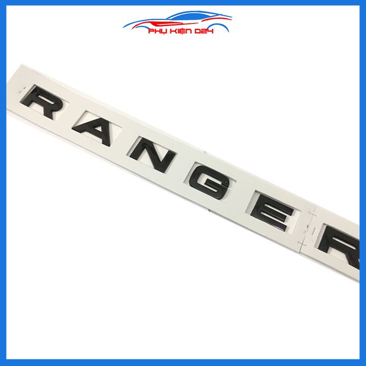 Logo, lô gô chữ nổi dán capo 3D trang trí xe RANGER đủ màu đen đỏ bạc tùy chọn