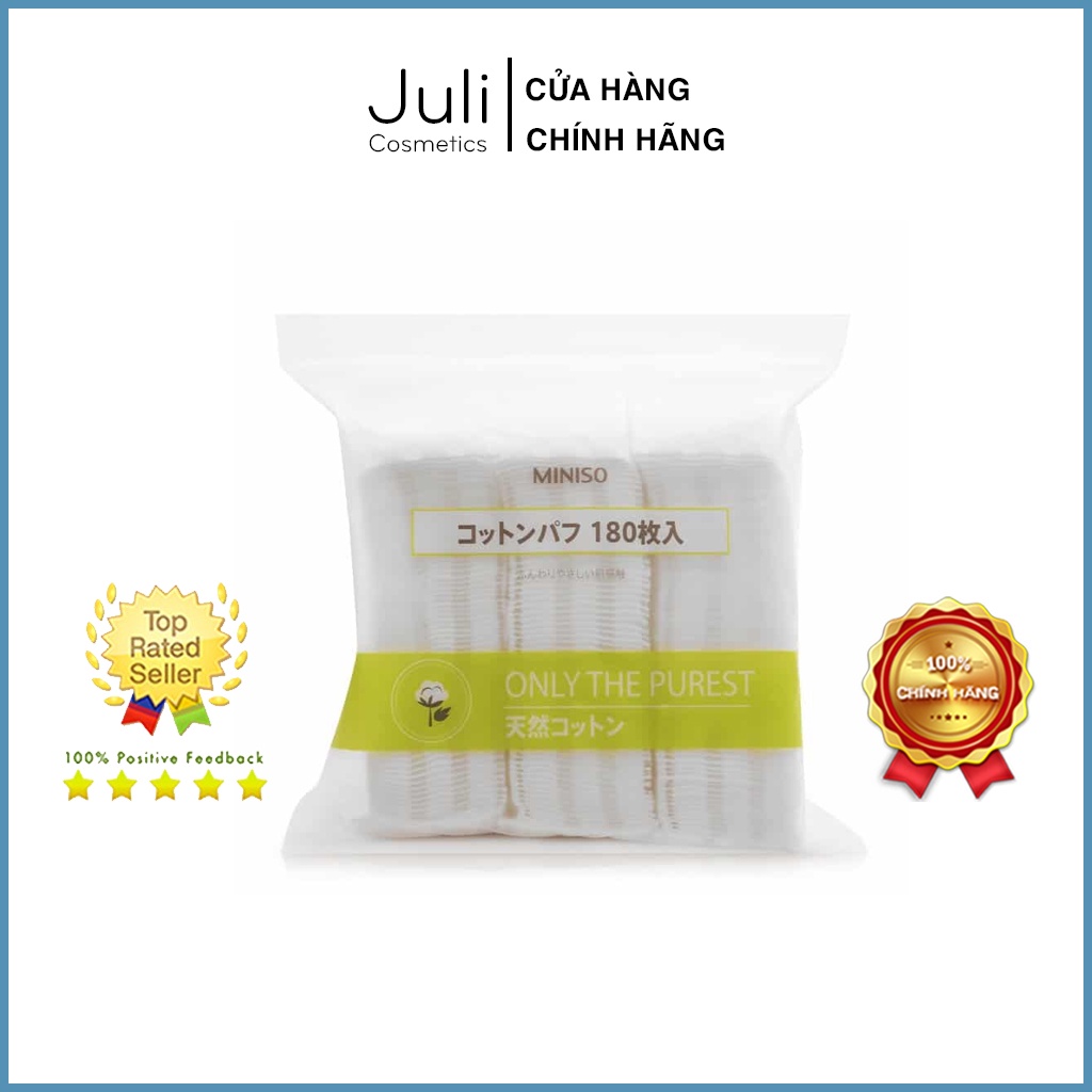 [Loại 1] Bông Tẩy Trang Miniso Nhật Bản 180 Miếng