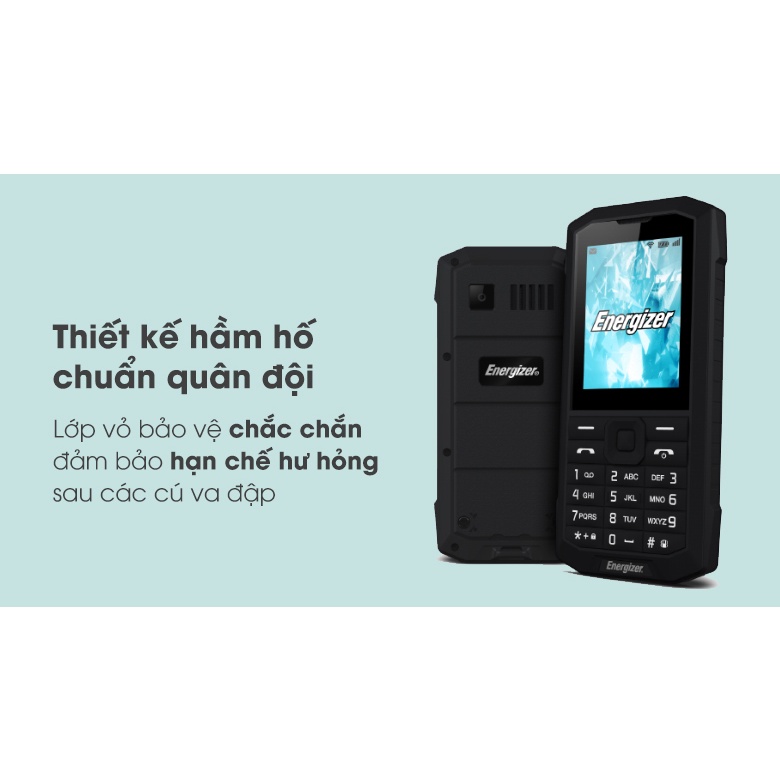 [Mã 1511ELSALE hoàn 7% đơn 300K] Điện Thoại Energizer E100 2 Sim Chống Nước - Hàng Chính Hãng - Bảo Hành 12 Tháng | BigBuy360 - bigbuy360.vn