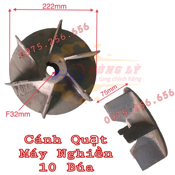 Cánh Quạt Máy nghiền 10 búa tầu  phụ tùng máy nghiền sát phụ tùng máy nông nghiệp phụ tùng Hùng Lỳ