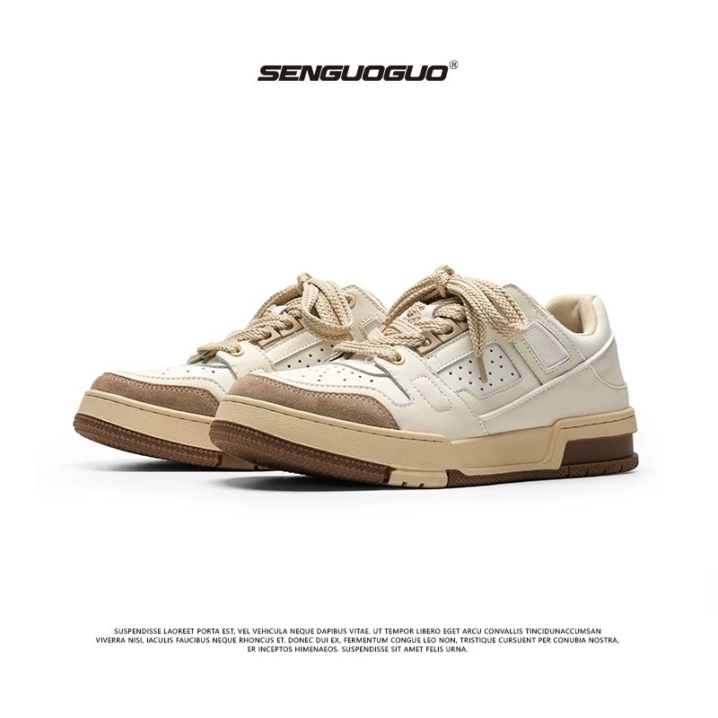 GIÀY SNEAKER CHÍNH HÃNG SENGUOGUO FORM CỨNG CÁP DA CAO CẤP