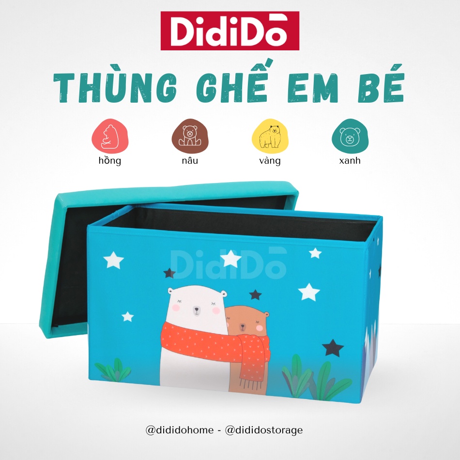 (GRAB/NOW) Thùng đựng đồ DidiDo kết hợp ghế ngồi cho bé size 51cm