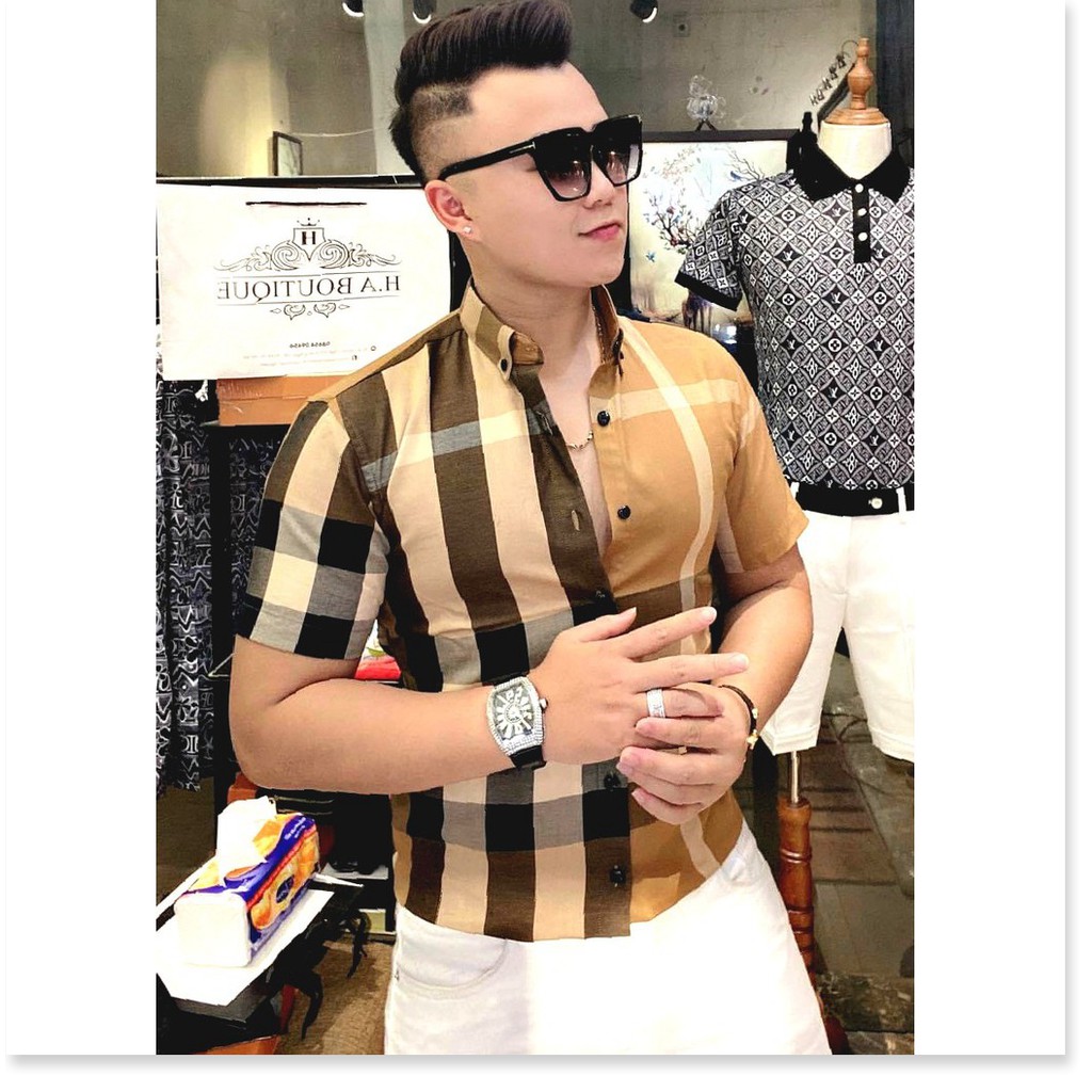 ÁO SƠ MI TAY NGẮN 3D,ÁO ĐƯỢC THIẾT KẾ KẺ SỌC SIÊU NGẦU KOKO MI STORE