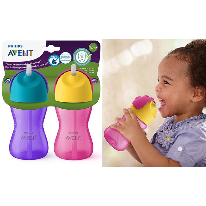 Bình ống hút Avent - Philips Avent 200ml có tay cầm