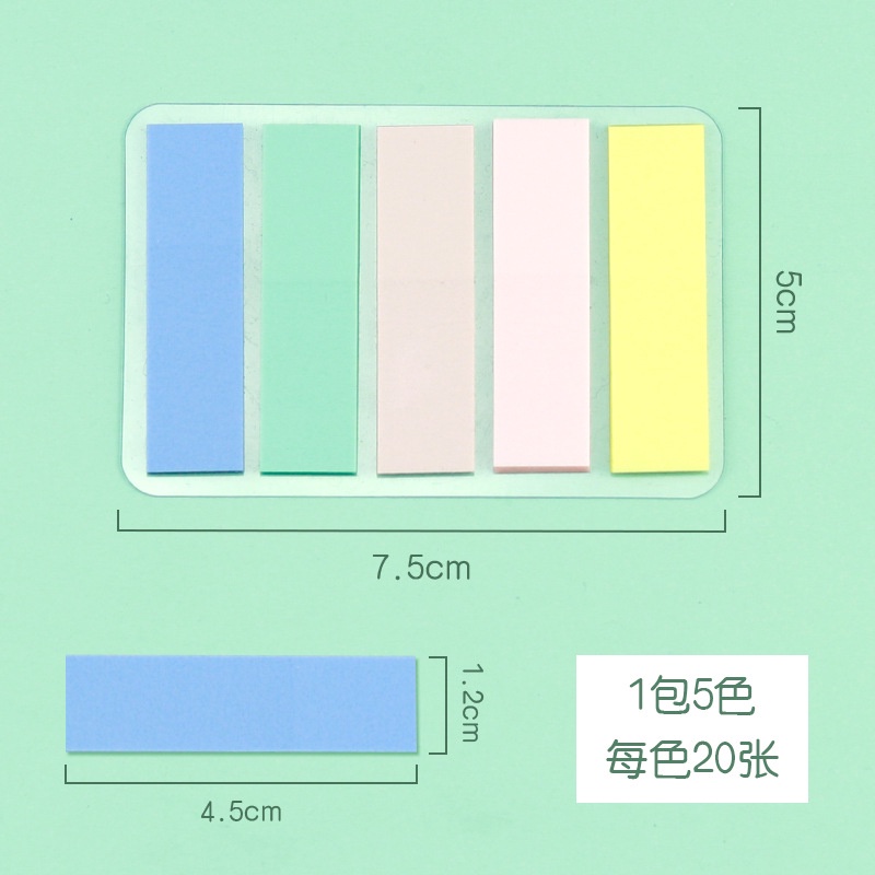100 giấy dán ghi chú nhiều màu sắc phân loại tiện lợi