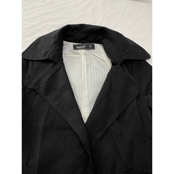 Áo blazer dáng dài màu đen Nino.maxx (Size S) - Thanh lý vnxk