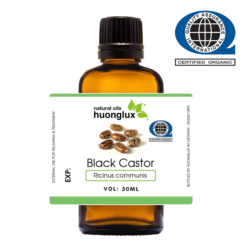 QAI Organic dầu thầu dầu đen Jamaican Black Castor oil hữu cơ nguyên chất