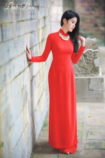 Áo dài may sẵn kèm quần