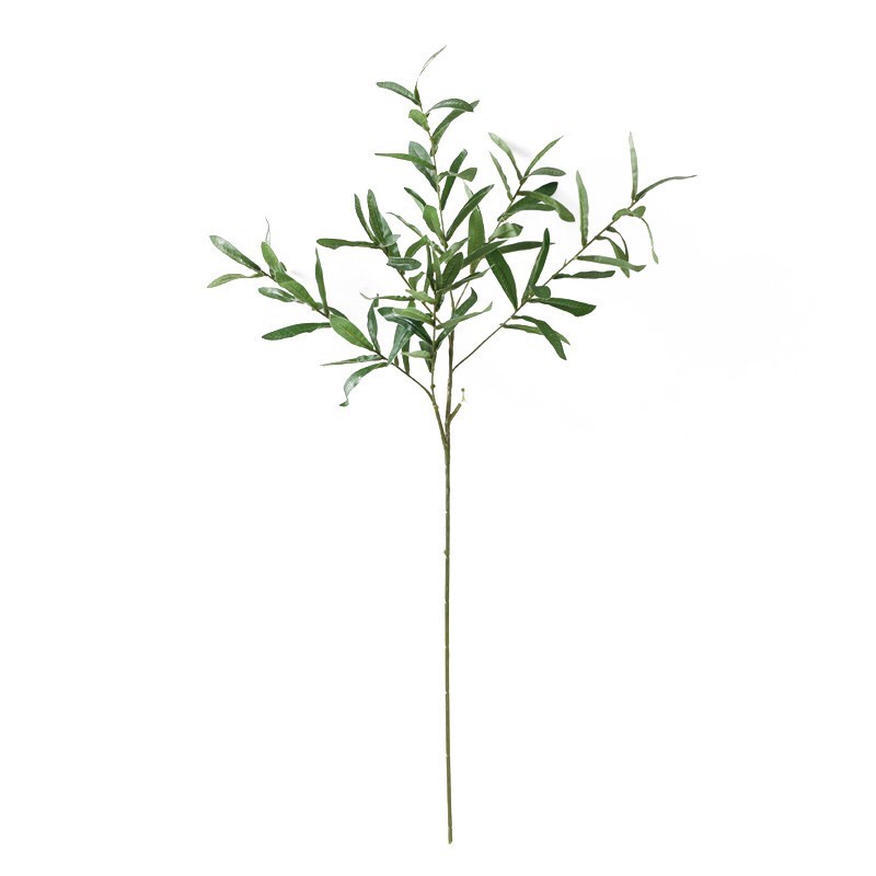 Cành oliu 6 nhánh trang trí nhà cửa cắm giỏ giỏ hoa decor nhà cửa trang trí sự kiện làm cây giả