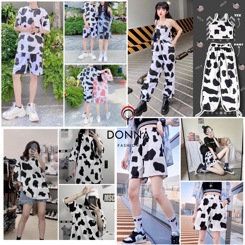 [Rẻ nhất shopee] Các Mẫu Bò Sữa Hot Hit. áo bò sữa tay lỡ dáng dài, dáng crt, bộ bò sữa,quần bò sữa ulzzang.Donnafashion