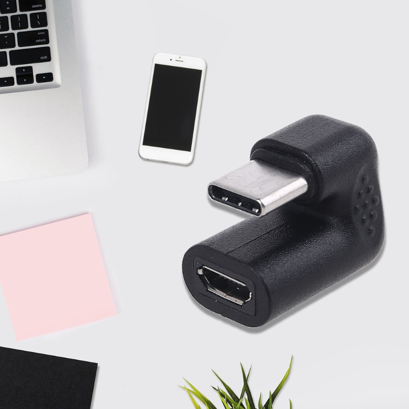 Đầu Chuyển Đổi Usb Type C 180 Độ Sang Micro Usb Cho Điện Thoại / Máy Tính Bảng