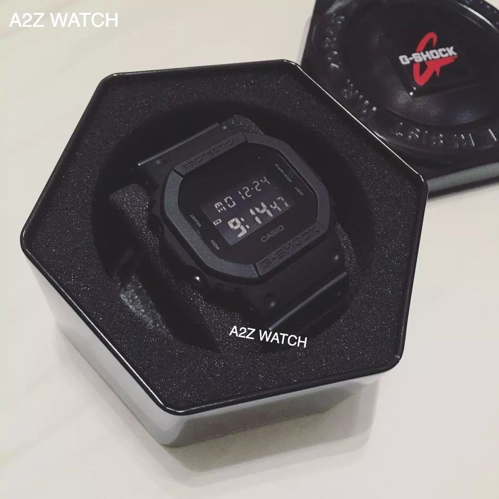 Đồng hồ nam Casio GSHOCK DW-5600BB-1CR  Dây cao su mặt kính chống nước hiện thị ANALOG chính hãng | BigBuy360 - bigbuy360.vn