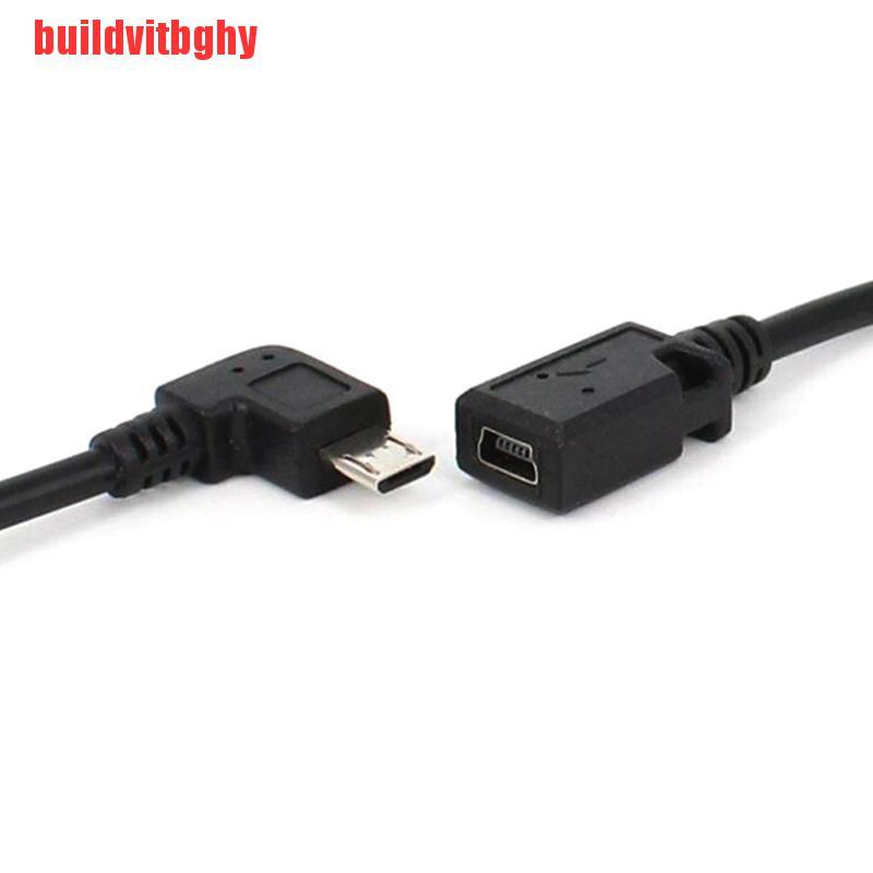 (Mua-Code) Dây Cáp Chuyển Đổi Từ 90 Độ Micro Usb Male Sang Mini Usb Female