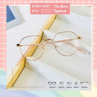 Gọng kính cận nữ I Dáng bầu kim loại bọc nhựa 6833 Siêu hot I Kính Mắt MQ nhận lắp cận 0-6 độ