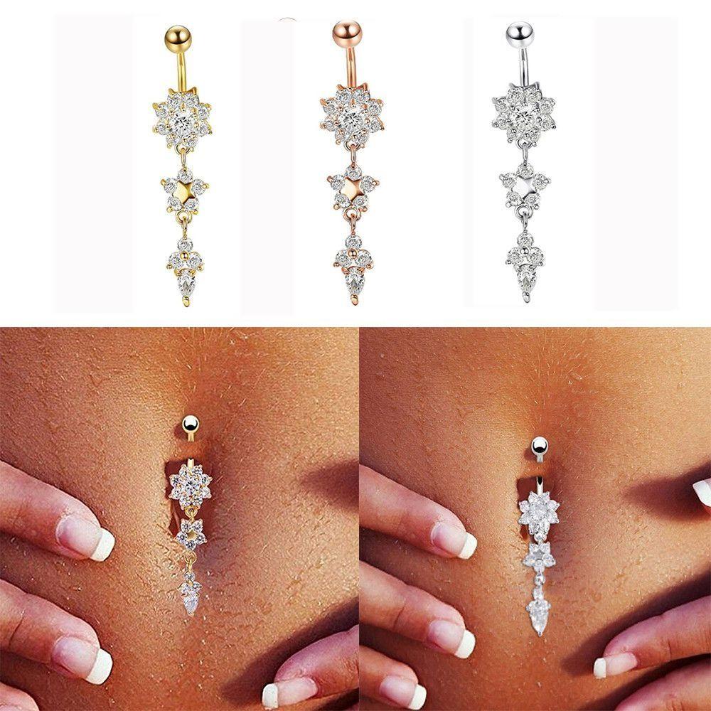 Khuyên Rốn Hình Hoa Tuyết Xinh Xắn Cho Nữ