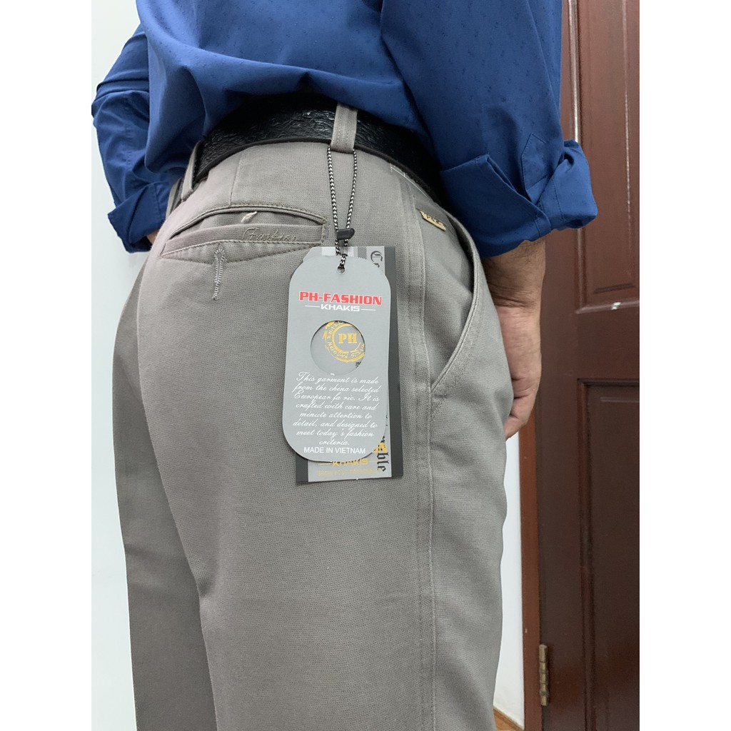 Quần Kaki trung niên xếp ly cao cấp