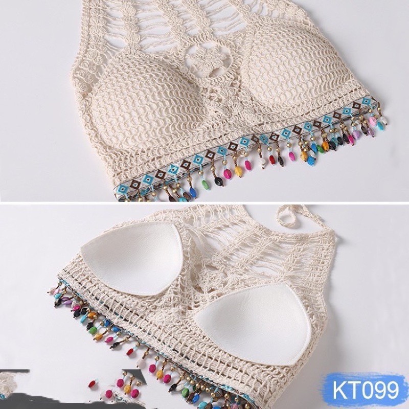 [FREESHIP - HÀNG LOẠI 1] SET BIKINI 3 MÓN REN LƯỚI ĐI BIỂN HÀNG QC | BigBuy360 - bigbuy360.vn