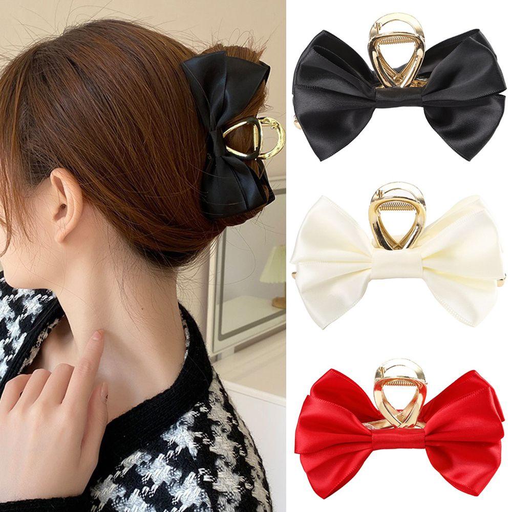 EUTUS Hair Claw Clip Banquet Gift Elegant Strongly Fixed Headwear Female Bow Side Clip